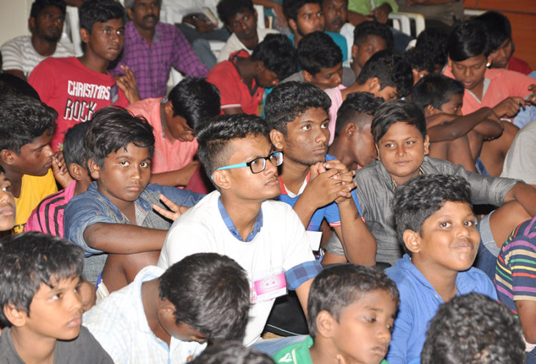 Boys listen to various sessions on issues confronting teenagers. These seminars are aimed to help them make ethically right decisions in life.