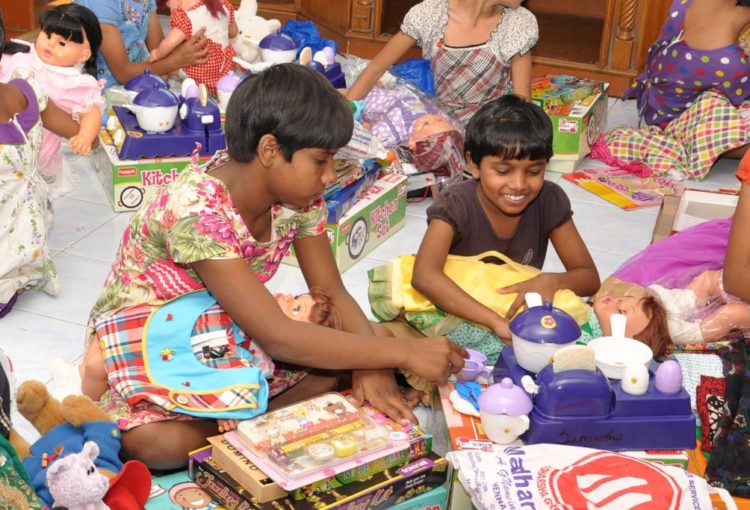 Many of the girls at the hostel are on the sponsorship program. Receiving gifts from their sponsors is always an exciting time for the children.